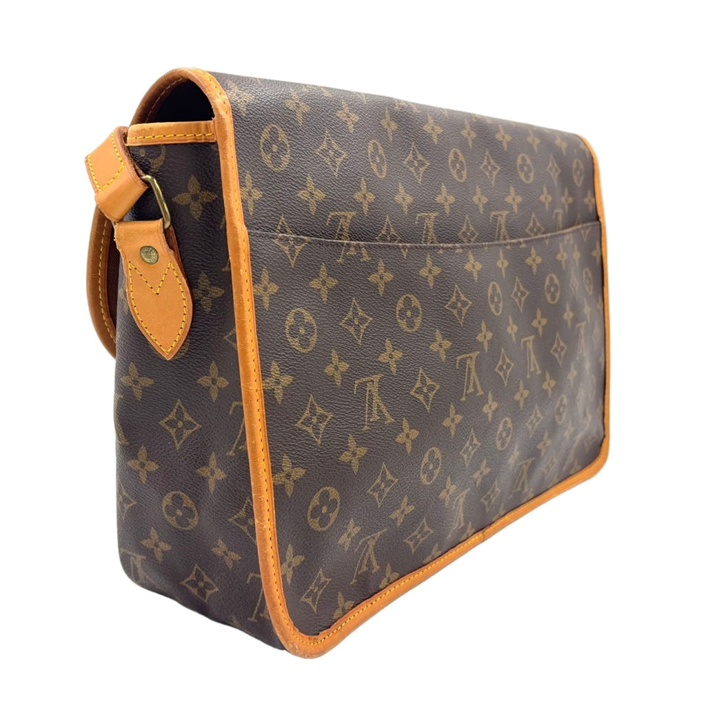 Louis Vuitton GM Monogram Leather Brown Light Shoulder Bag Gold — view 2