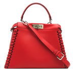 Fendi Handbag Leather Red