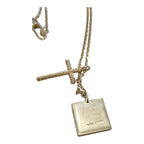 Gucci Cross Circle Plated Double Necklace Silver 925 — view 3