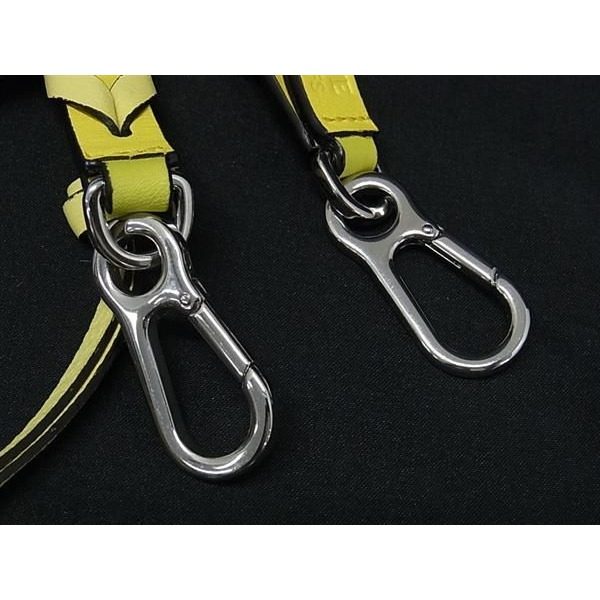 Loewe Braided Leather Bag Shoulder Strap Yellow — view 3