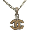 Chanel Necklace Logo CC Silver Plated