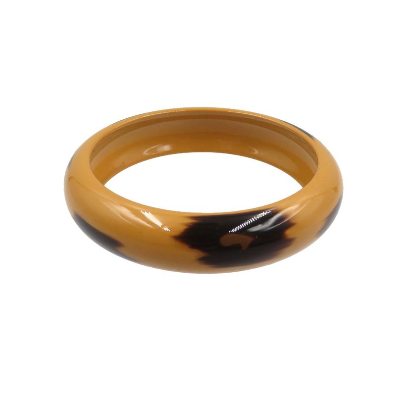 Hermes Lacquerwood Lacquer Brown Bangle 0134 — view 3