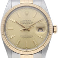 Rolex Datejust Watch Antique Box 18k Yellow Gold SS Sha