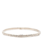 Chanel CC Logo Bangle Silver Metal Rhinestone Bracelet