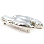 Chanel CC Logo Brooch Silver — view 4