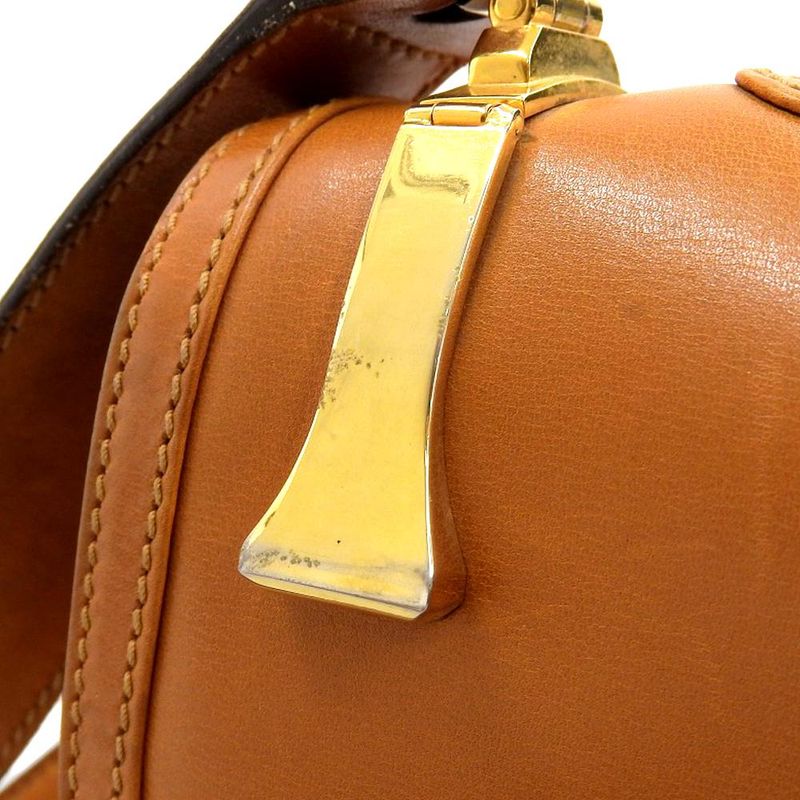 Gucci 60 S Vintage Archive Box Calf Leather Shoulder Body Bag Camel — view 5