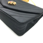 Chanel Gripois Satin Chain Shoulder Bag Black — view 5