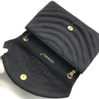 Chanel Gripois Satin Chain Shoulder Bag Black — view 7