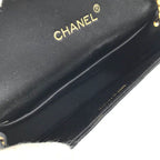 Chanel Gripois Satin Chain Shoulder Bag Black — view 8