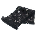 Louis Vuitton Logomania Scarf Shine Monogram Wool Black Silver