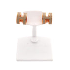 Hermes Earrings Mini Pop Gold Plated Gray Pink — view 2