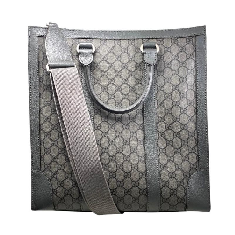 Gucci Tote Bag Ophidia Medium GG Supreme Grey Silver Hardware — view 2