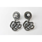 Chanel Camellia Motif With Coco Mark Rhinestones In Chrome Silver — view 3
