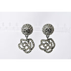 Chanel Camellia Motif With Coco Mark Rhinestones In Chrome Silver — view 4