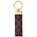 Louis Vuitton Monogram Porte Cles Dragonne Brown Charm Gold