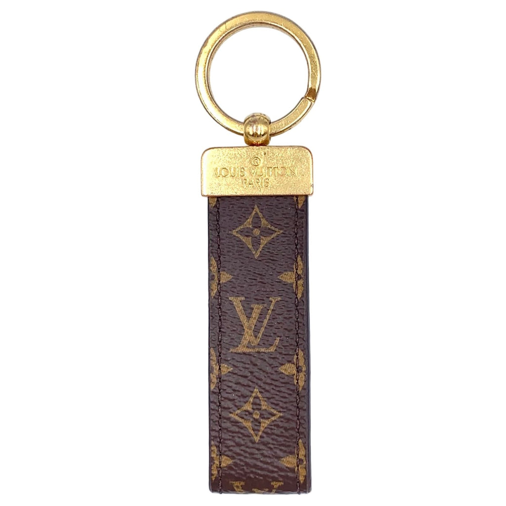 Louis Vuitton Monogram Porte Cles Dragonne Brown Charm Gold — view 2
