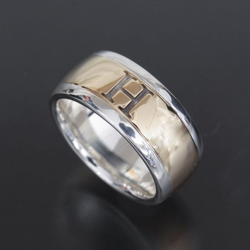 Hermes H Logo Ring No 8 18K SV 925 Special Price Inner Box E1736 — view 2