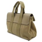 Hermes Valparaiso PM Handbag Toilet Bag Blanc Leather Light Khaki Silver — view 2