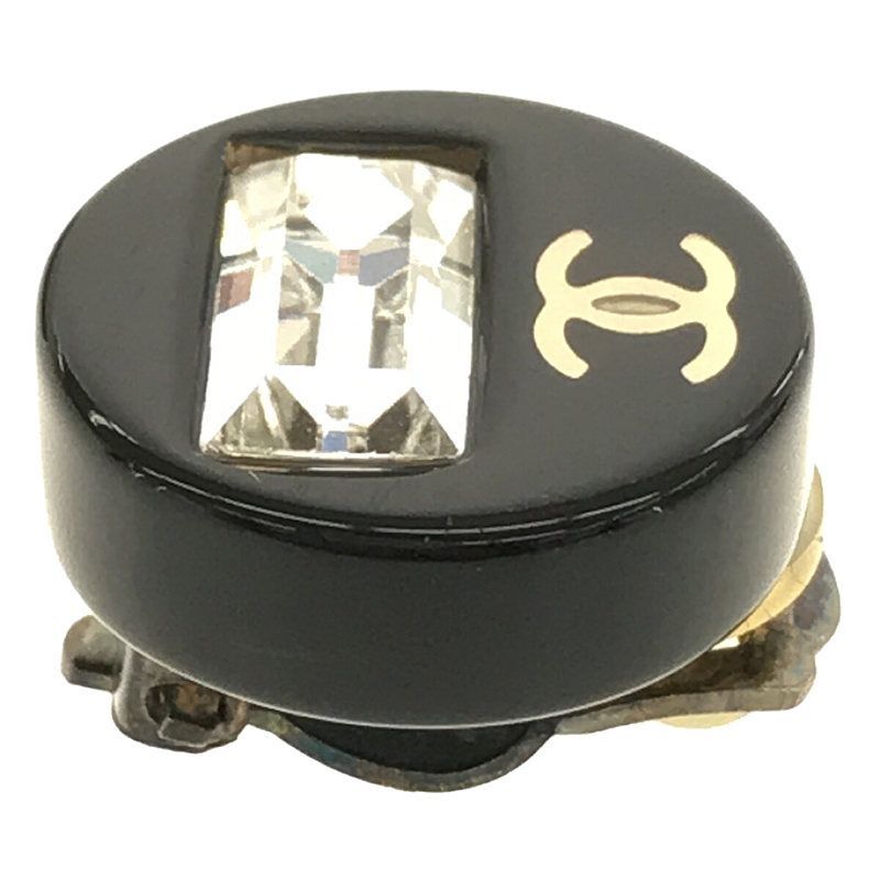 Chanel Logo Coco Mark Earrings Storage Black — view 3