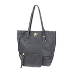 Louis Vuitton Citadines PM Tote Bag Leather Black Gold Hardware Monogram