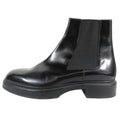 Hermes Side Gore Short Boots Chelsea Calfskin Leather Shoes 44 Black