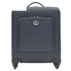 Gucci Travel Bag Savoy Cabin Trolley Small GG Supreme Canvas Leather Navy