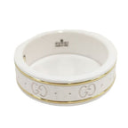 Gucci Icon Ring Ceramic 18k Yellow Gold White
