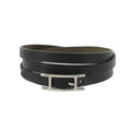 Hermes Hapi 3 Bracelet Swift Black Silver