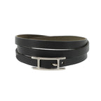 Hermes Hapi 3 Bracelet Swift Black Silver