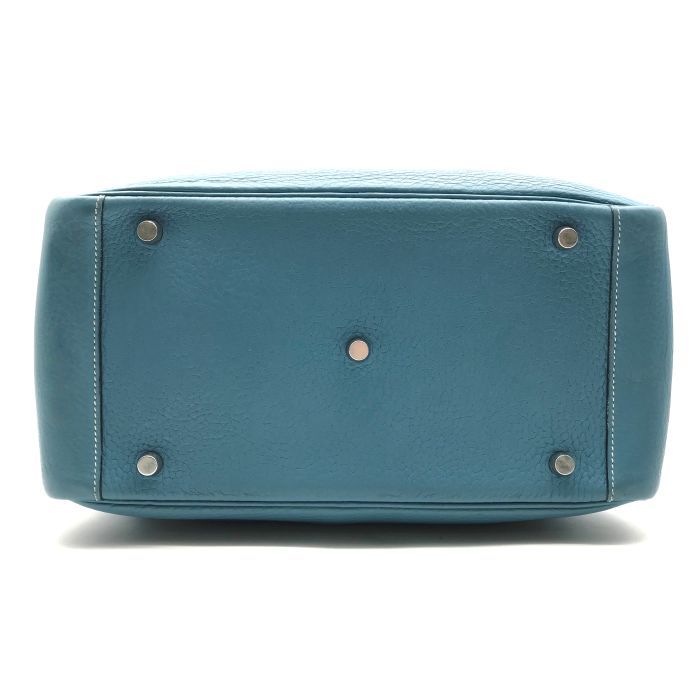 Hermes Lindy 30 2-Way Bag Taurillon Clemence Blue Jean Ladie Jeans — view 3