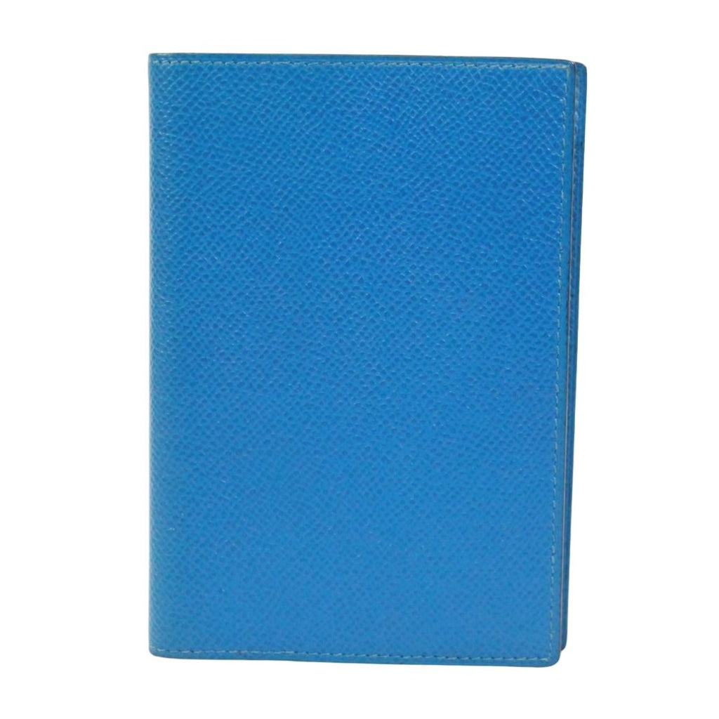 Hermes Agenda GM Leather Blue Notebook Cover Silver — view 2
