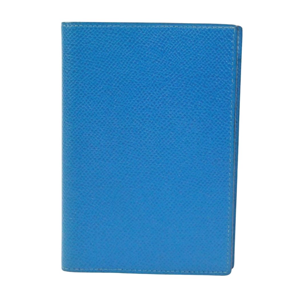 Hermes Agenda GM Leather Blue Notebook Cover Silver — view 2