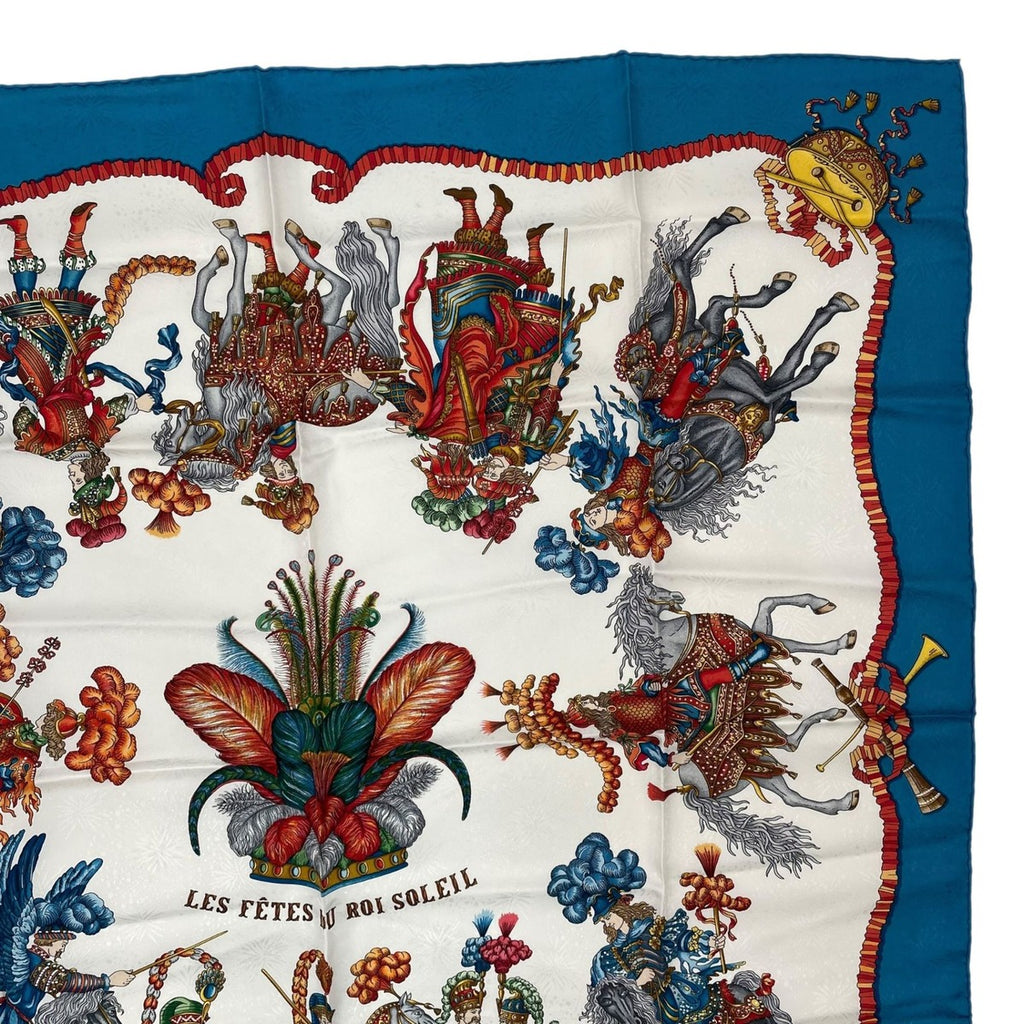 Hermes Scarf Silk Carre 90 les Feres du Roi Soleil Celebration of the Sun King — view 3