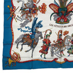Hermes Scarf Silk Carre 90 les Feres du Roi Soleil Celebration of the Sun King — view 4