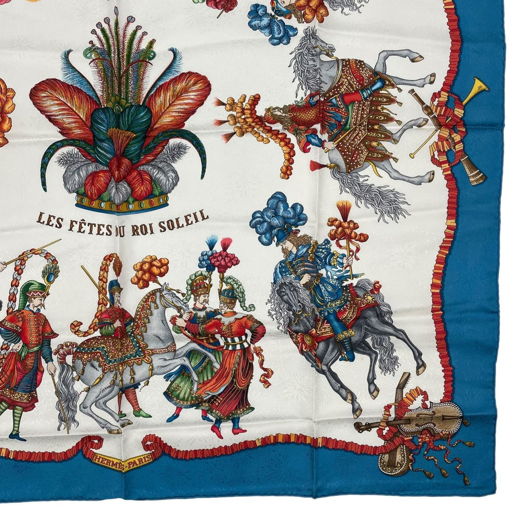 Hermes Scarf Silk Carre 90 les Feres du Roi Soleil Celebration of the Sun King — view 5
