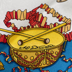 Hermes Scarf Silk Carre 90 les Feres du Roi Soleil Celebration of the Sun King — view 8