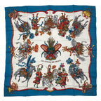 Hermes Scarf Silk Carre 90 les Feres du Roi Soleil Celebration of the Sun King