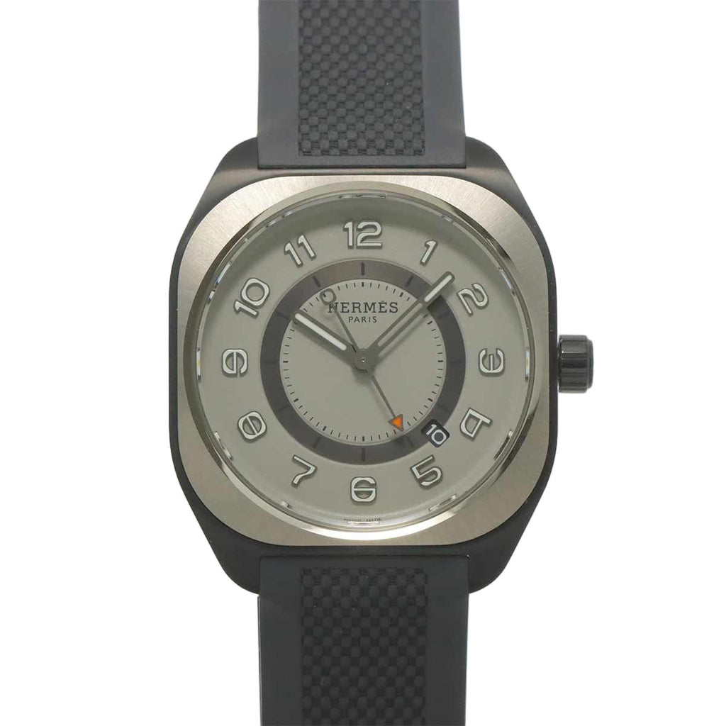 Hermes 08 Extra Large Sp1 Watch Date Gray Titanium Automatic Winding