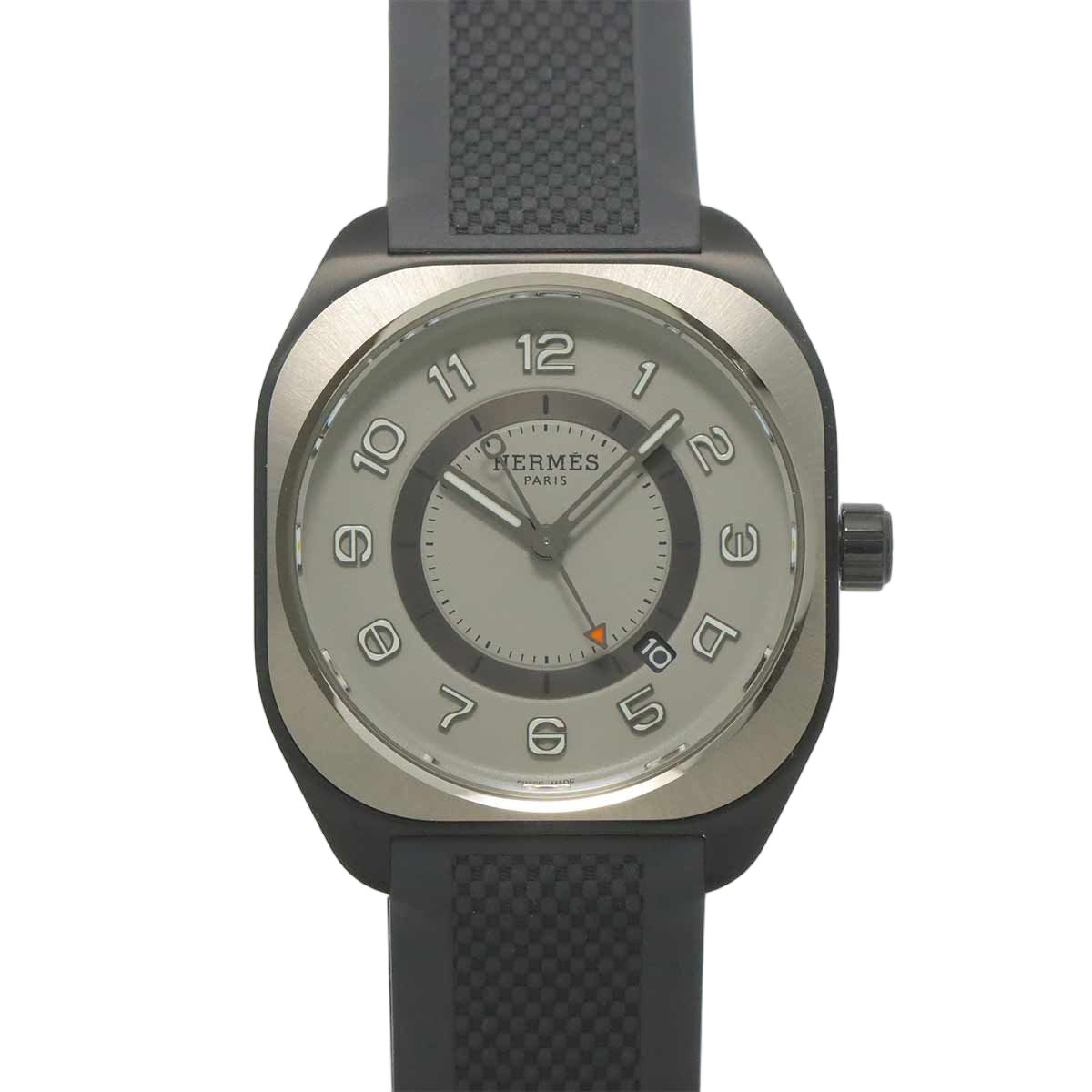 Hermes 08 Extra Large Sp1 Watch Date Gray Titanium Automatic Winding