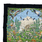 Hermes Carre 90 Sichuan Silk Scarf Black — view 2