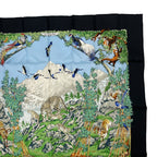 Hermes Carre 90 Sichuan Silk Scarf Black — view 3