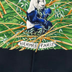 Hermes Carre 90 Sichuan Silk Scarf Black — view 7