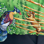 Hermes Carre 90 Sichuan Silk Scarf Black — view 8