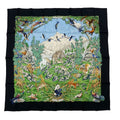 Hermes Carre 90 Sichuan Silk Scarf Black