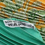 Hermes Pleated Silk Scarf la Prairie Grassland Green — view 6