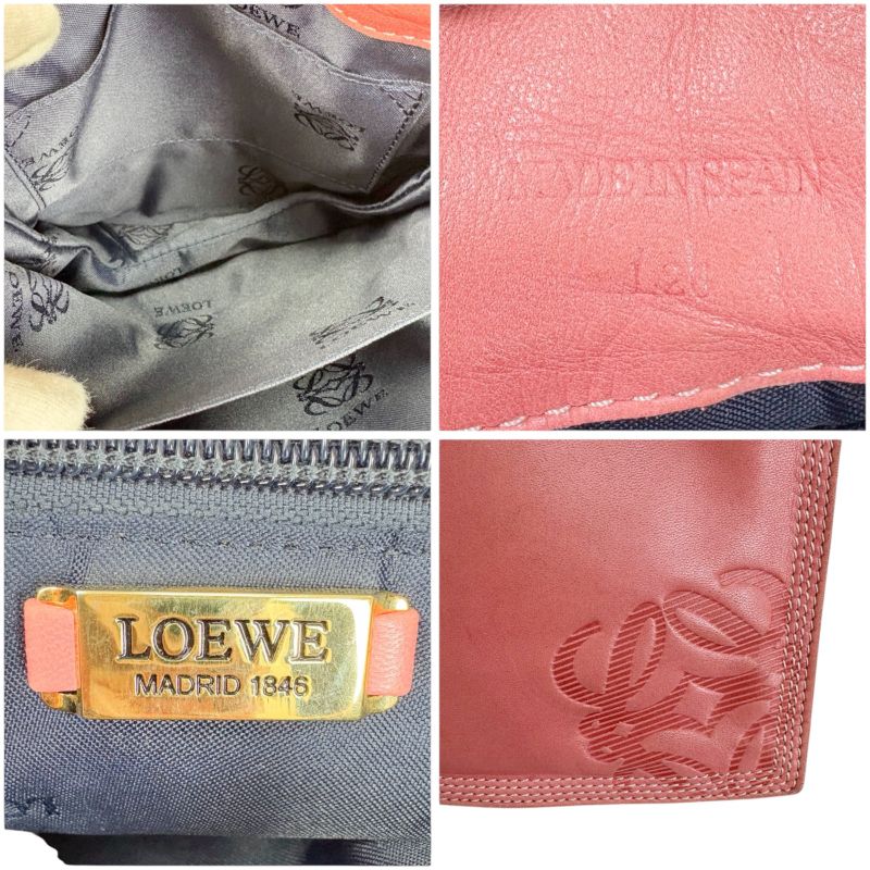 Loewe Mini Shoulder Bag Drawstring Shape Flamenco Pink Nappa Leather Anagram — view 9
