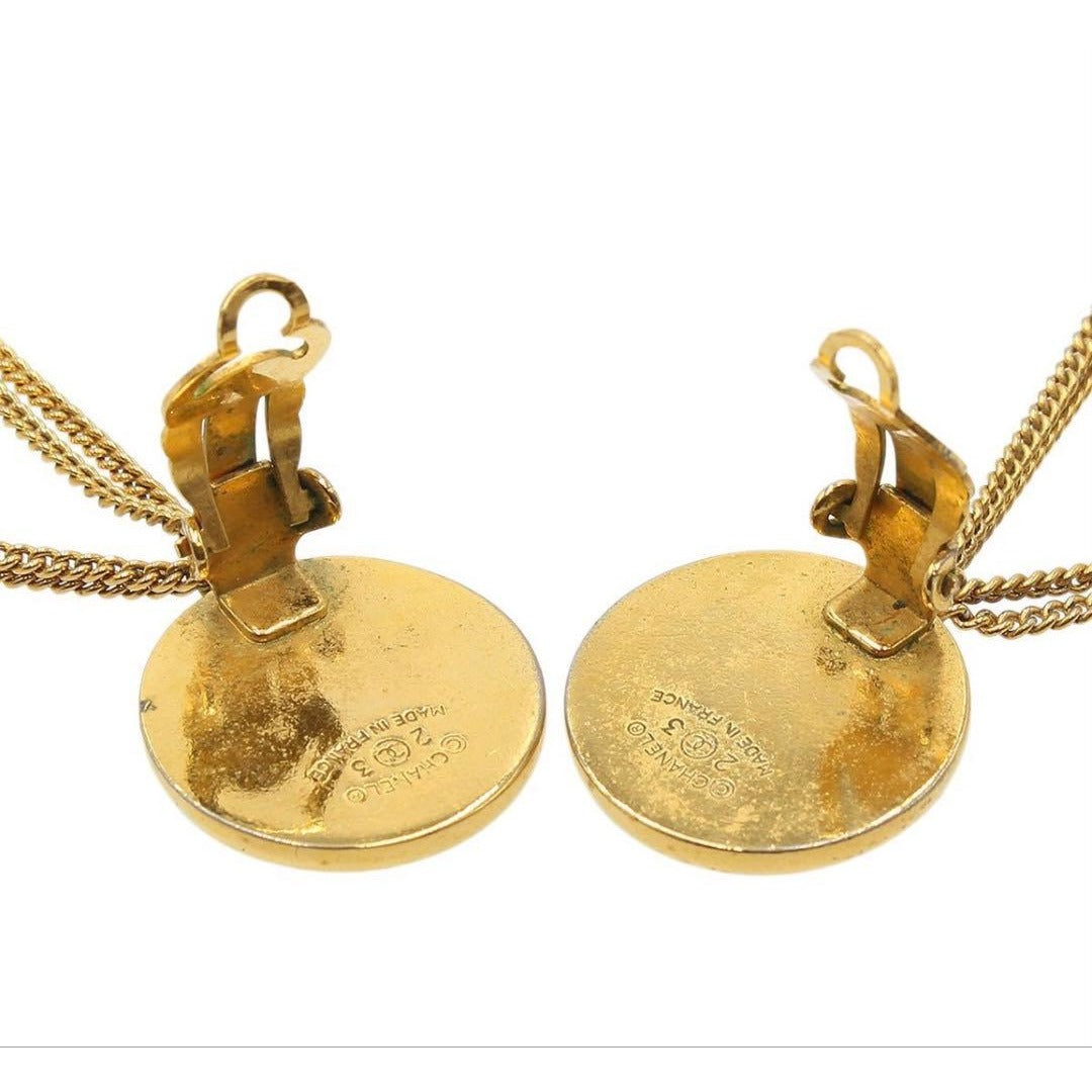 Chanel CC Logo Quilted Bag Motif Swing Earrings — view 4