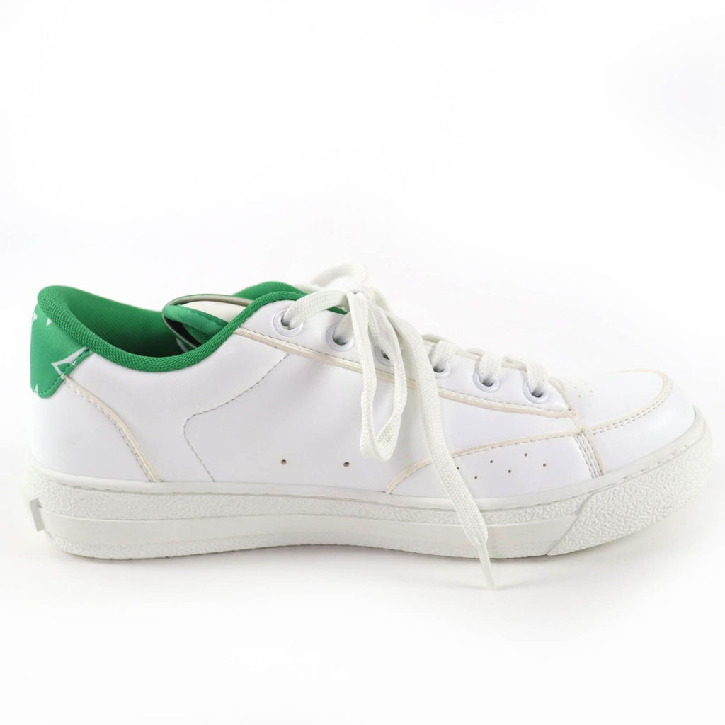 Louis Vuitton Charlie Line LV Logo Leather Low Cut Sneakers White Green 37 Made — view 5
