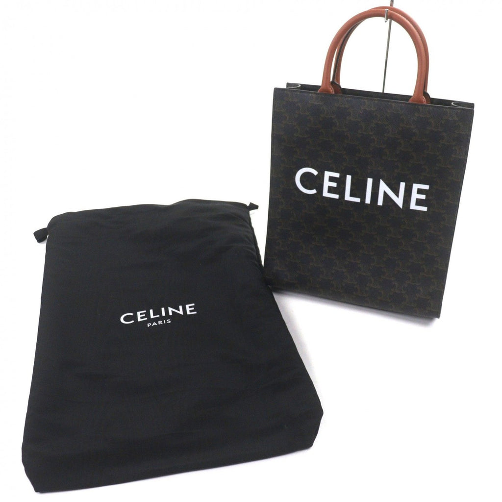 Celine Vertical Cover Triomphe Canvas Leather Logo Print 2-Way — view 2