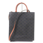 Celine Vertical Cover Triomphe Canvas Leather Logo Print 2-Way — view 4